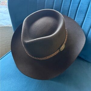 Australian Outback Fur Felt Hat Brown 7 1/4 Made in Australia